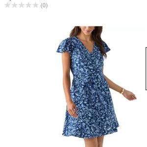 Lucky Brand Blue Floral Midi Dress